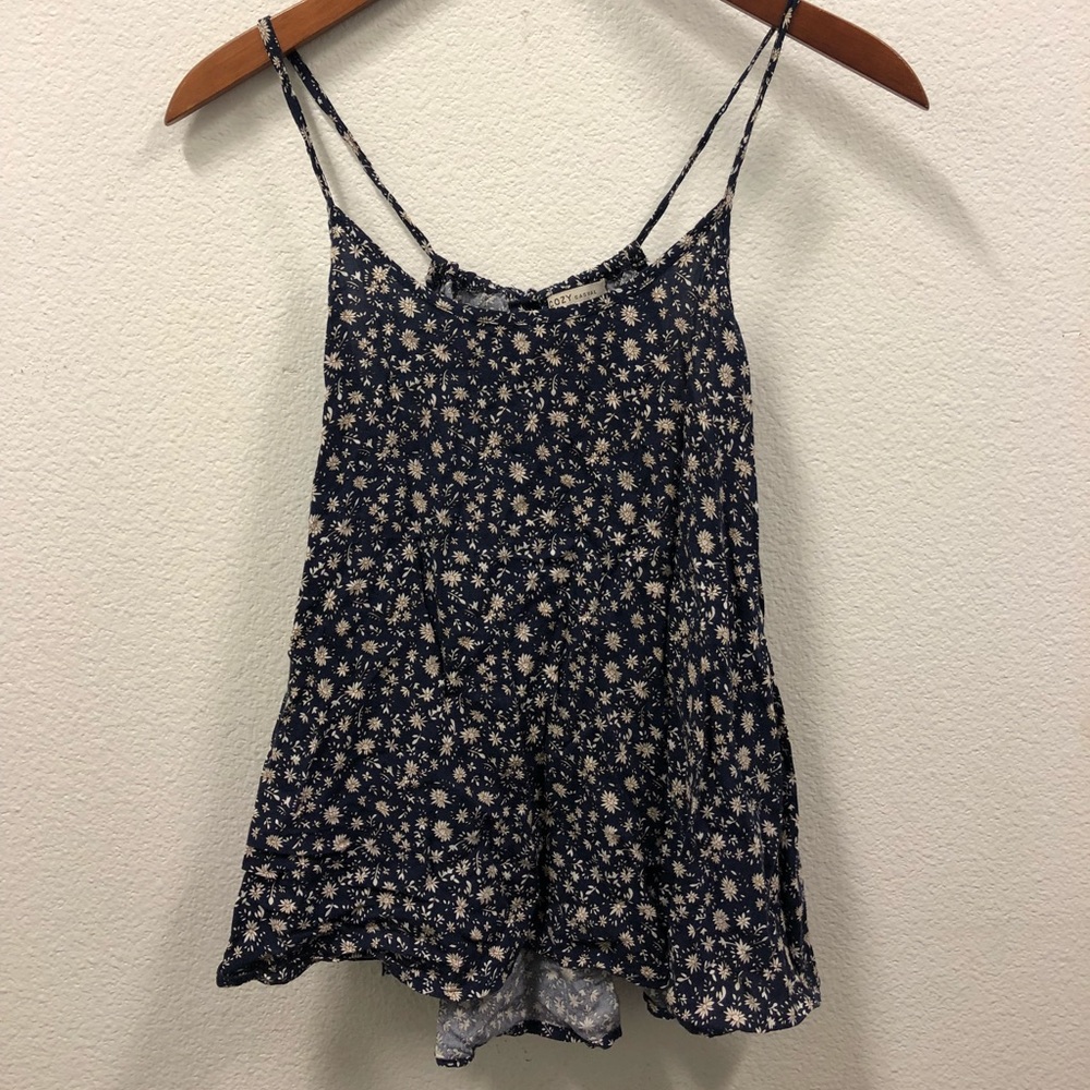 Navy Blue and Floral tank
